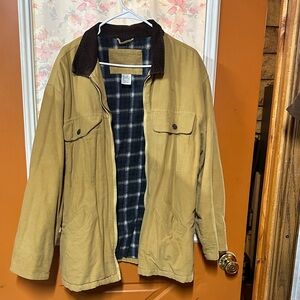 Women's  Field Jacket in Tan with Dark Corduroy Collar